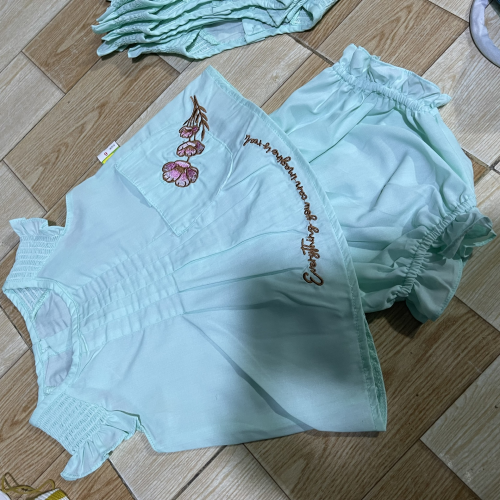 KIVIA-2034 BLOOMING FLOWER BABY SET (Top + Bloomers)
